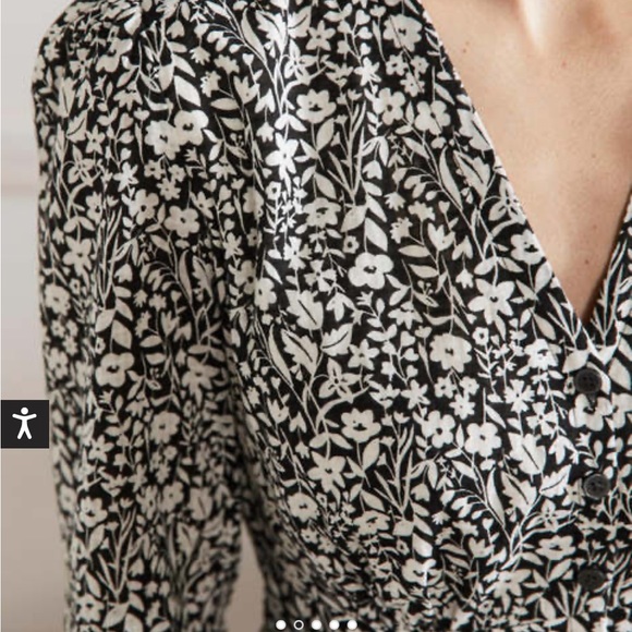 Boden notch-neck mini tea dress. Size 4. Cinched at waist and A-line skirt. - Picture 8 of 11